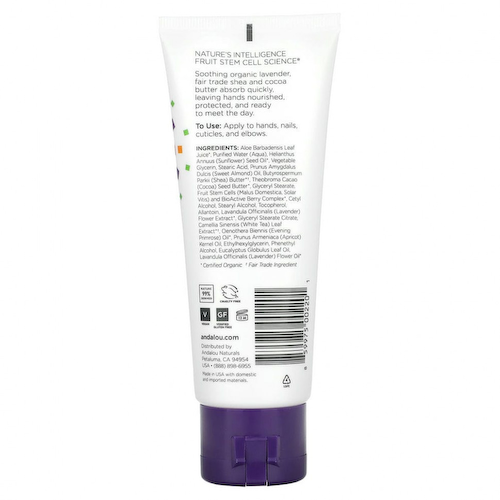 Andalou Naturals, Сила природы, крем для рук, лаванда и ши, 3,4 жидких унций (100 мл) #1
