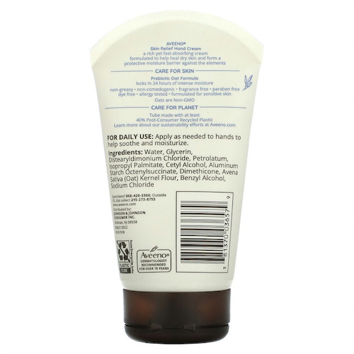 Aveeno, успокаивающий крем для рук, без отдушки, 100 г (3,5 унции) #1