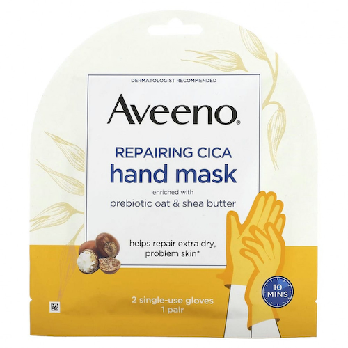 Aveeno, Восстанавливающая маска для рук Cica, 2 одноразовые перчатки #1