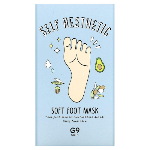 G9skin, Self Aesthetic, смягчающая маска для стоп, 5 шт., 12 мл (0,40 жидк. унции) #1
