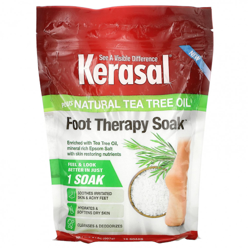 Kerasal, Foot Therapy Soak Plus, натуральное масло чайного дерева, 907 г (2 фунта) #1