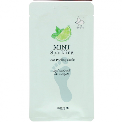 Skinfood, Mint Sparkling, Носки для пилинга ног, 1 пара, 1,41 жидкой унции (40 г) #1