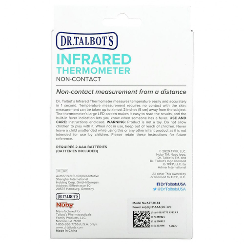 Dr. Talbot's, Инфракрасный термометр, белый, 1 термометр #1