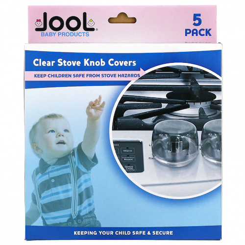 Jool Baby Products, Прозрачные крышки ручек для плит, 5 шт. #1