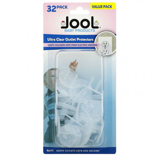 Jool Baby Products, Прозрачные защитные пленки для розеток, 32 шт. #1
