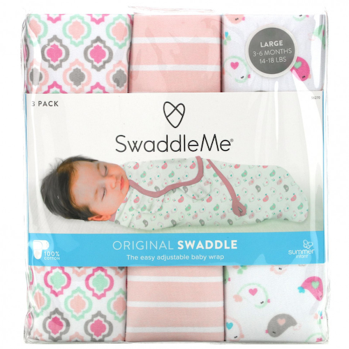 Summer Infant, SwaddleMe, оригинальная пеленка, большая, 3 шт. в упаковке #1