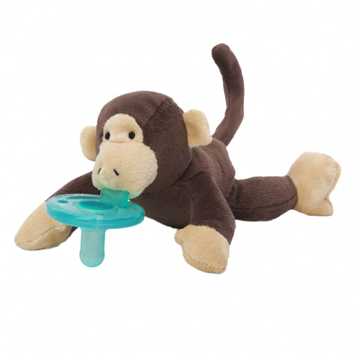 WubbaNub, Соска для младенцев, 0–6 месяцев, Monkey, 1 соска #1