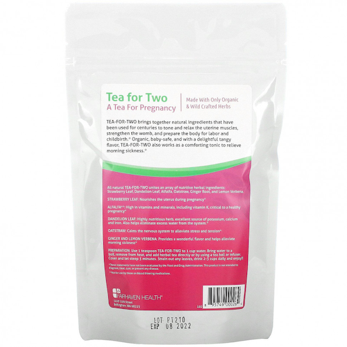 Fairhaven Health, Tea-for-Two, чай для беременных, 4 унции #1
