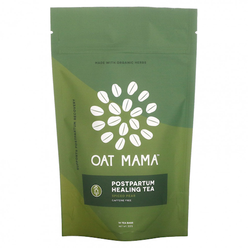 Oat Mama, Послеродовой лечебный чай, груша со специями, без кофеина, 14 чайных пакетиков, 32 г #1