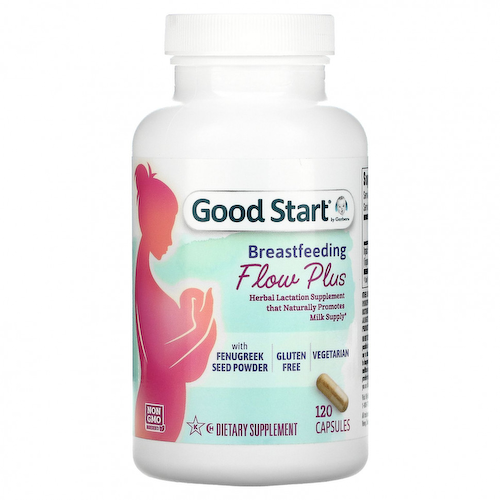 Gerber, Good Start, кормление грудью Flow Plus с порошком из семян пажитника, 120 капсул #1