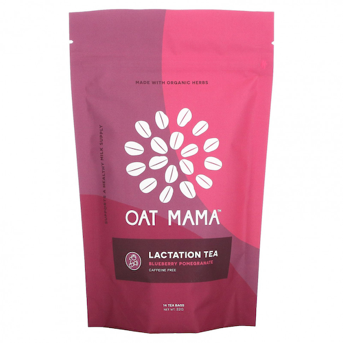 Oat Mama, Lactation Tea, голубика и гранат, без кофеина, 14 чайных пакетиков, 32 г #1