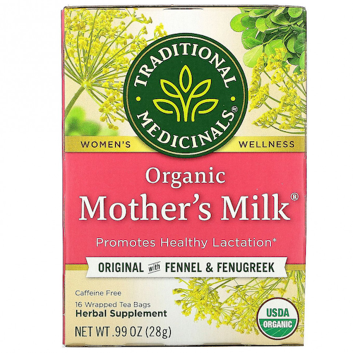 Traditional Medicinals, Mother's Milk, органический фирменный чай с фенхелем и пажитником, без кофеина, 16 чайных пакетиков, 28 г (0,99 унции) #1