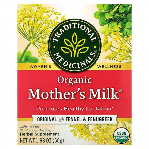 Traditional Medicinals, Mother's Milk, органический фирменный чай с фенхелем и пажитником, без кофеина, 32 чайных пакетиков, 56 г (1,98 унции) #1