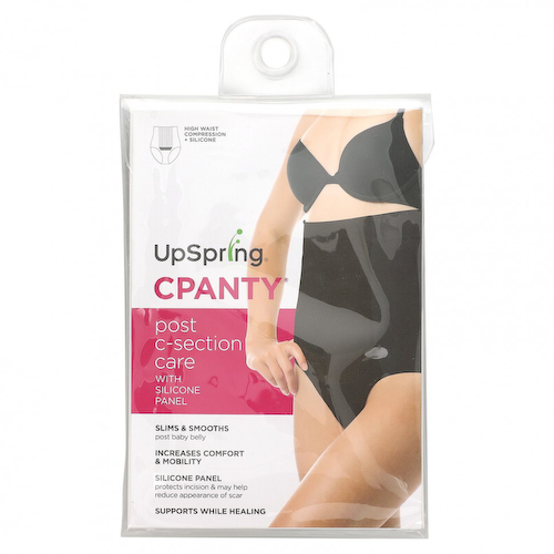 UpSpring, C-Panty, белье с силиконовой вставкой, для ухода после кесарева сечения, черный, размер L/XL, 1 шт. #1