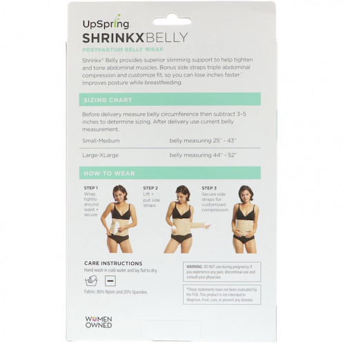 UpSpring, Shrinkx Belly, Бандаж для послеродового периода, Размер L/XL, Телесный #1