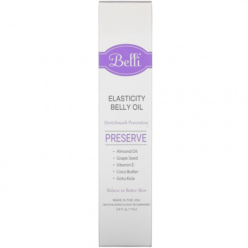 Belli Skincare, Масло для живота Elasticity, 112 мл (3,8 жидк. Унции) #1