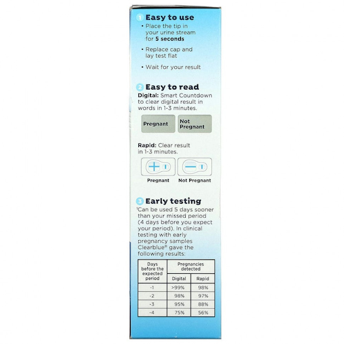 Clearblue, Быстрые и цифровые тесты на беременность, 4 теста #1