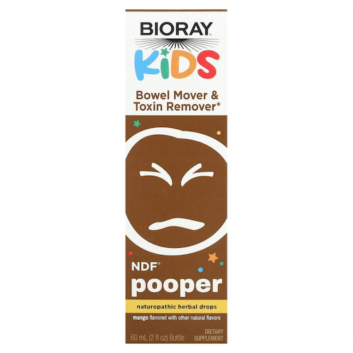 Bioray, Kids, NDF Pooper, средство для очищения кишечника и удаления токсинов, манго, 60 мл (2 жидк. унции) #1