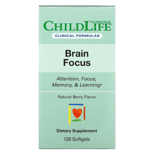Childlife Clinicals, Brain Focus, натуральные ягоды, 120 мягких таблеток #1