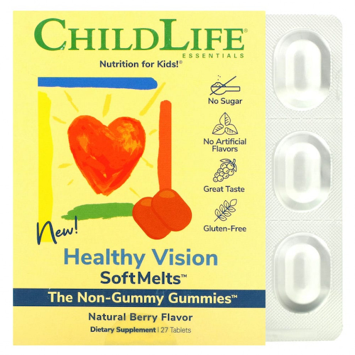 ChildLife, Healthy Vision SoftMelts, натуральный ягодный вкус, 27 таблеток #1