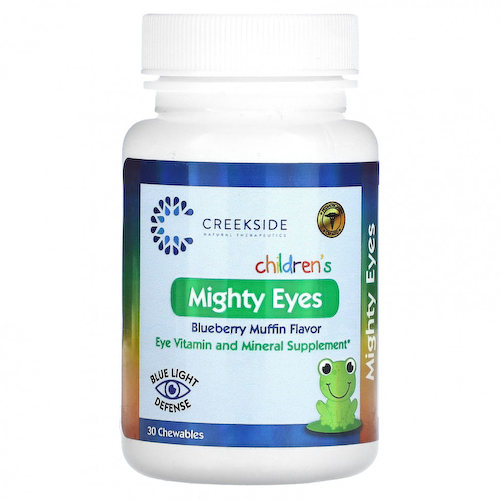 Creekside Natural Therapeutics, Children's Mighty Eyes, черничный маффин, 30 жевательных таблеток #1