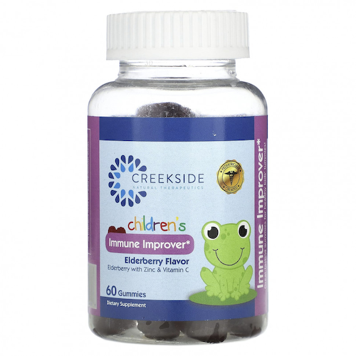 Creekside Natural Therapeutics, Средство для улучшения иммунитета для детей, бузина, 60 жевательных таблеток #1