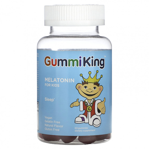 GummiKing, Мелатонин для детей, со вкусом клубники, 60 жевательных таблеток #1