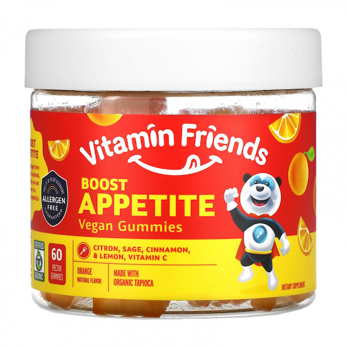Vitamin Friends, Веганские жевательные конфеты для повышения аппетита, апельсин, 60 жевательных конфет с пектином #1