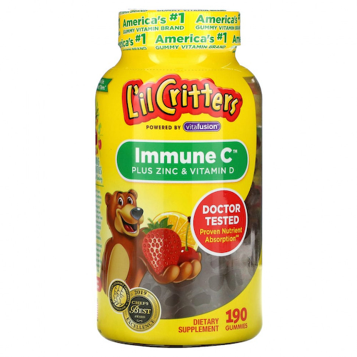 L'il Critters, Immune C с цинком и витамином D, 190 жевательных мармеладок #1