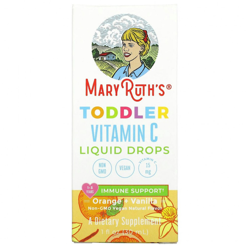 MaryRuth Organics, Жидкие капли с витамином С для малышей, для детей от 1 до 3 лет, апельсин и ваниль, 30 мл (1 жидк. Унция) #1