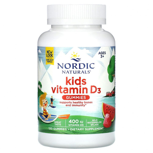Nordic Naturals, жевательные таблетки с витамином D3, дикий арбуз, 400 МЕ, 120 жевательных таблеток #1