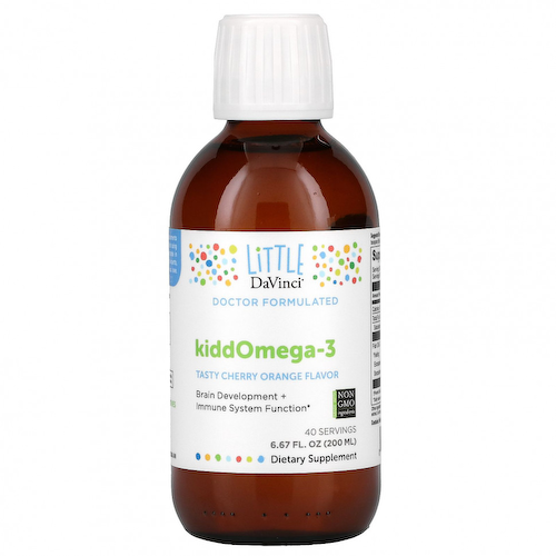 Little DaVinci, KiddOmega-3, вкус вишни и апельсина, 200 мл (6,67 жидк. Унции) #1
