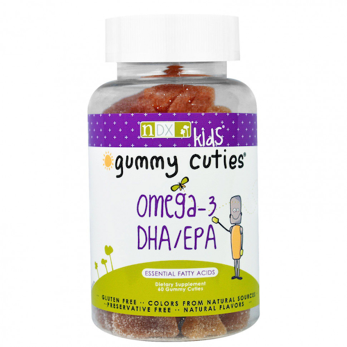 Natural Dynamix (NDX), Жевательные фигурки Gummy Cuties для детей, омега-3 ДГК/ЭПК, 60 жевательных конфет #1