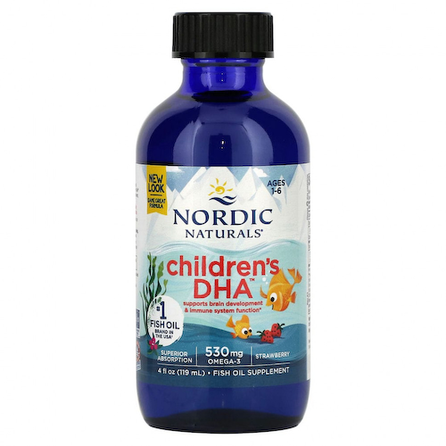 Nordic Naturals, ДГК для детей от 1 до 6 лет, со вкусом клубники, 530 мг, 119 мл (4 жидк. унции) #1