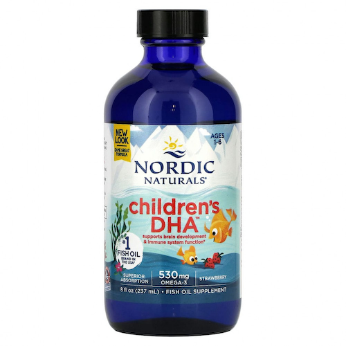 Nordic Naturals, ДГК для детей от 1 до 6 лет, со вкусом клубники, 530 мг, 237 мл (8 жидк. унций) #1