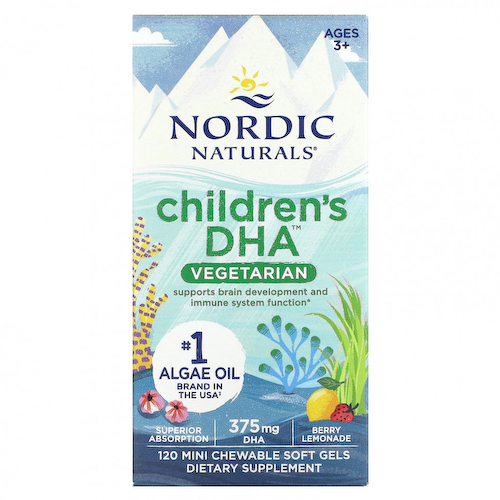 Nordic Naturals, ДГК для детей, для детей от 3 лет, ягодный лимонад, 375 мг, 120 жевательных мягких таблеток #1