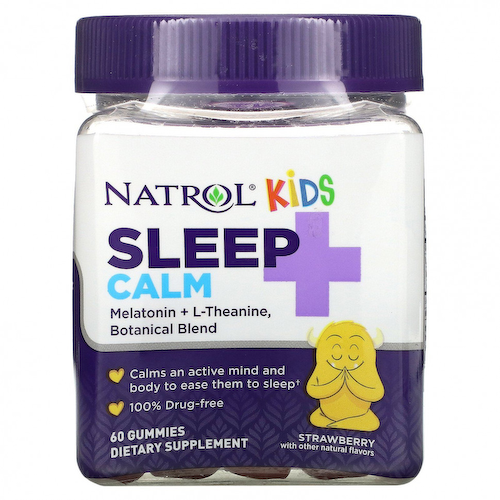 Natrol, Kids, Sleep + Calm, Strawberry, Ages 4 + Up, 60 Gummies #1