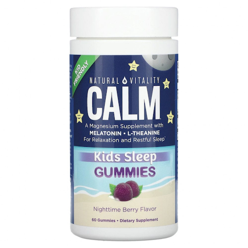 Natural Vitality, Calm, жевательные таблетки для сна, ночные ягоды, 60 жевательных таблеток #1