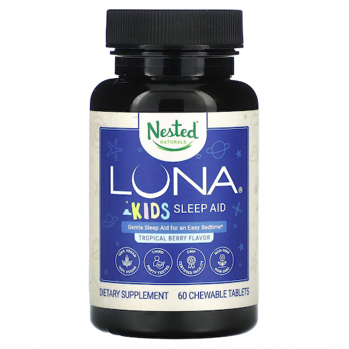Nested Naturals, Luna, средство для сна, тропические ягоды, 60 жевательных таблеток #1