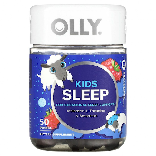 OLLY, Kids Sleep, малина, 50 жевательных таблеток #1