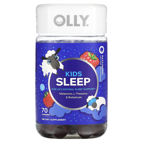 OLLY, Kids Sleep, Razzzberry`` 70 жевательных таблеток #1