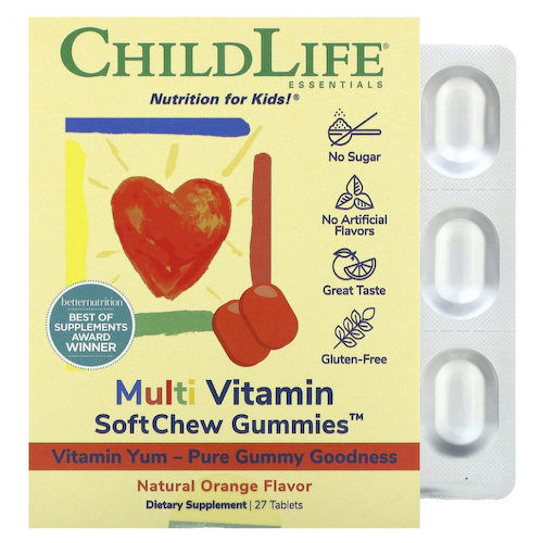 ChildLife, Multi Vitamin SoftMelts со вкусом натурального апельсина, 27 таблеток #1