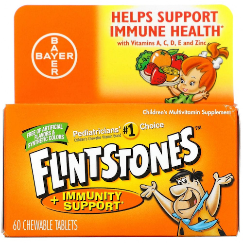 Flintstones, мультивитаминная добавка для детей, поддержка иммунитета, фруктовый вкус, 60 жевательных таблеток #1