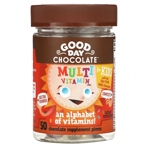 Good Day Chocolate, Мультивитамины для детей, 50 шоколадных добавок #1