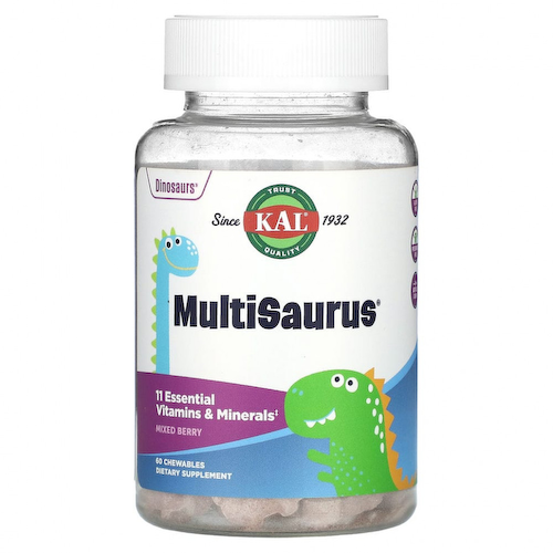 KAL, Multisaurus, ягодное ассорти, 60 жевательных таблеток #1
