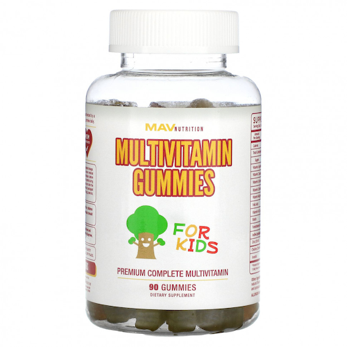 MAV Nutrition, Мультивитаминные жевательные мармеладки, для детей, 90 жевательных таблеток #1