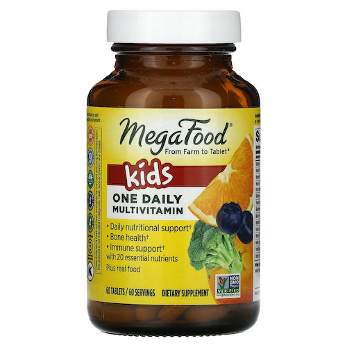 MegaFood, Kids One Daily, витамины для детей, 60 таблеток #1