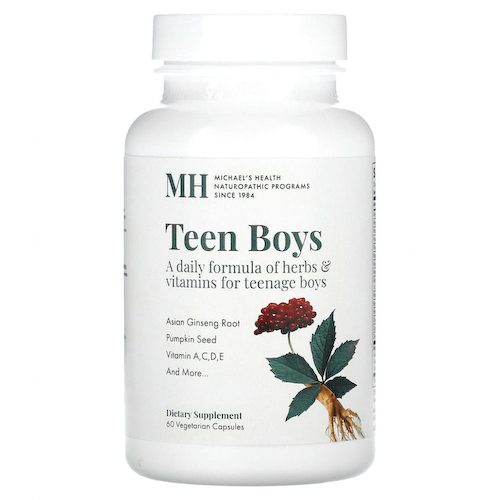 Michael's Naturopathic, Teen Boys Caps, капсулы для мальчиков-подростков, мультивитамины для ежедневного приема, 60 вегетарианских капсул #1