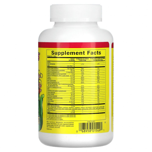 Natural Factors, Big Friends, жевательные мультивитамины и минералы, со вкусом ягод, 60 жевательных таблеток #1