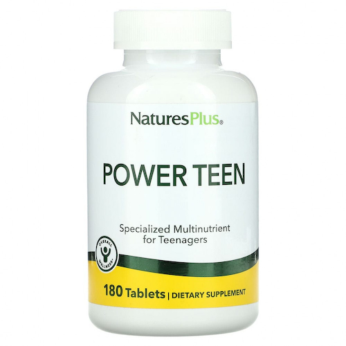 NaturesPlus, Power Teen, мультивитамины и минералы для подростков, 180 таблеток #1